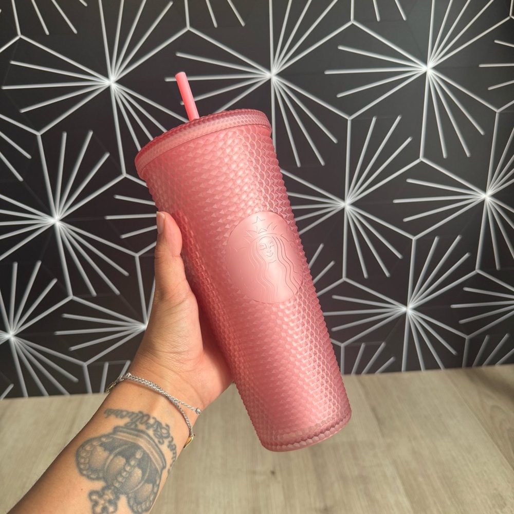 Starbucks Pink Studded Tumbler with Straw